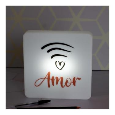 Imagem de Luminária Slim Box LED Sinal de Amor Prático e Funcional para Uso Diário