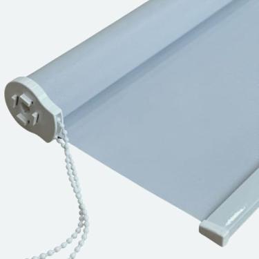 Imagem de Cortina Persiana Rolo Blackout 1.00x1.20m - Bloqueio Total de Luz Anti-Ruído, Ideal para Quarto Sala Cozinha Residencial e Comercial (Branco,Esquerdo)