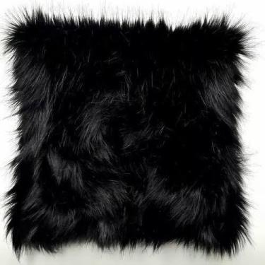 Imagem de Almofada de luxo com enchimento de pelo alto, 45x45(Preto)