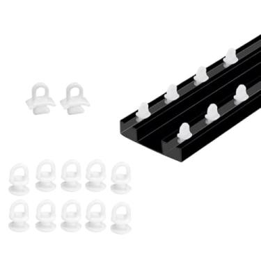 Imagem de Trilho Duplo para Cortina PRETO, Resistente Ideal para Quarto, Sala de Estar Para Famílias e Inquilinos(2,5 METROS)