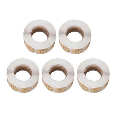 Imagem de Hyuduo Adesivos Redondos de Papel Kraft, Autoadesivos e Fáceis de Descascar, para Artesanato e Selagem de Envelopes, 1 Polegada, 2.500 Peças, 5 Rolos, Ideais para Projetos de