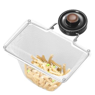 Imagem de Coador de pia de cozinha com saco de malha de filtro, cesta de filtro de resíduos de alimentos, suporte dobrável de saco de secagem de legumes e frutas com ventosa (filtro de pia preto + saco de malha