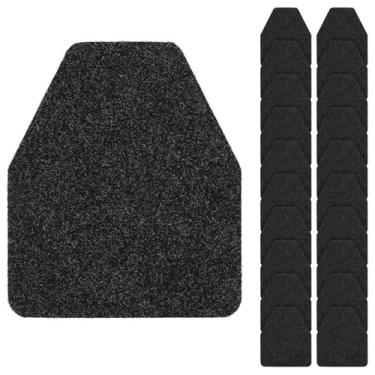 Imagem de THMINS Pacote com 20 tapetes de mictório comerciais, tapete antiderrapante para banheiro masculino, almofadas de mictório de borracha laváveis para banheiro executivo