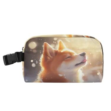 Imagem de TSENQUE Lancheira personalizada Sunlit Shiba Inu Winter Glow para mulheres, meninas, lancheira masculina e infantil, lancheira para trabalho, macia, portátil, rosa, fofa, bolsa térmica para meninos