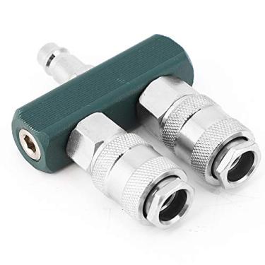Imagem de HEEPDD Válvula Ajustável Conector Feminino Masculino 1/4 Polegada Twoway Conector de Compressor de Ar, Ferramenta Pneumática de Alto Desempenho para Várias Aplicações NAN