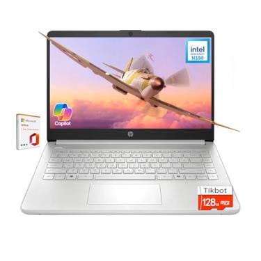 Imagem de HP Stream Laptop de volta às aulas de 14 polegadas, processador Intel N150 (Beats i3-1115G4), Copilot AI 1 ano Microsoft 365, 4 GB de RAM, 128 GB UFS + SSD portátil de 128 GB para USB, carregamento