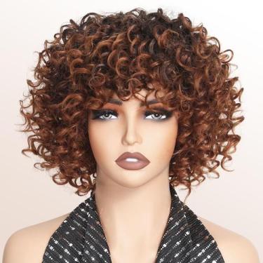 Imagem de Peruca X-TRESS Short Curly Afro para mulheres negras com franja