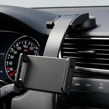 Imagem de YTDSUP Suporte de iPad para carro, suporte de tablet de painel com ventosa forte, suporte para tablet com grampo grande para a maioria dos tablets e telefones, para motorista e passageiro dianteiro