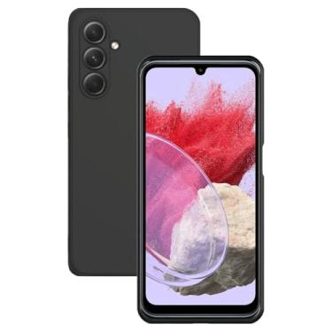 Imagem de Capa Capinha Case Premium Anti Impacto Aveludada Preta com Proteção de Câmera para Samsung Galaxy M34