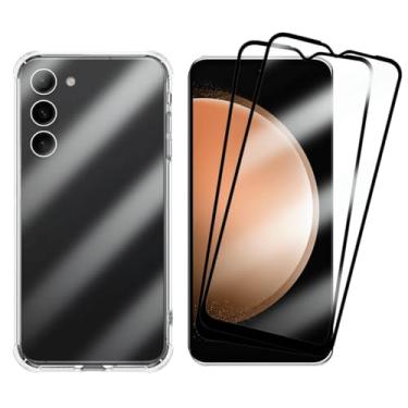 Imagem de Kit Proteção Para Galaxy S23 Plus, 2 Películas de Vidro 3D + Capa Transparente Anti Impacto