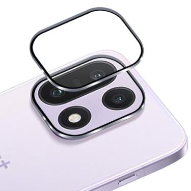 Imagem de Luchantle 2 conjuntos para OnePlus 15 protetor de lente de câmera, vidro temperado 9H, acessórios de decoração de anel de metal (preto)