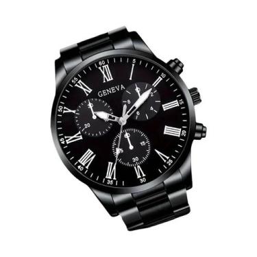 Imagem de Relógio De Quartzo Masculino Fashionável 4 Peças Pulseira De Aço Inoxi