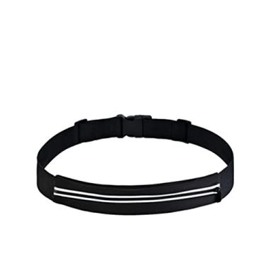 Imagem de Bolsa de cintura esportiva, impermeável, com conector de fone de ouvido, bolsa para celular de corrida, cinto pequeno masculino e feminino ao ar livre invisível mini equipamento de fitness preto/cinza/rosa/roxo/azul