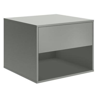 Imagem de Mesa De Cabeceira Suspensa Carisma Mdp Cinza Com Gaveta