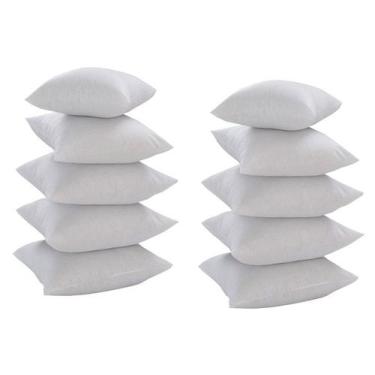 Imagem de Kit Com 10 Refis De Almofada 40x40 Silicone Para Capas 35cm - RT MAGAZ