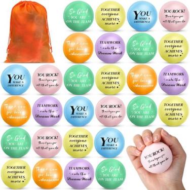 Imagem de Motivational Stress Balls Glimin 48 unidades com bolsa com cordão