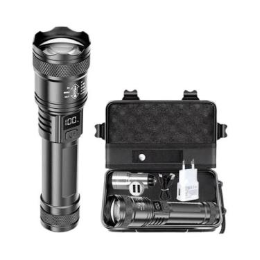 Imagem de Lanterna Tática LED Recarregável De Alta Potência 6000000LM Com Zoom T