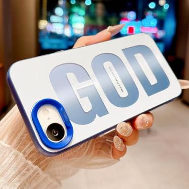Imagem de HYUEKOKO "GOD HAS A Plan for You, capa de telefone para iPhone 16e, linda estampa de letras de moda, design estético, capa simples, TPU macio, fina, à prova de choque para meninas, mulheres e homens