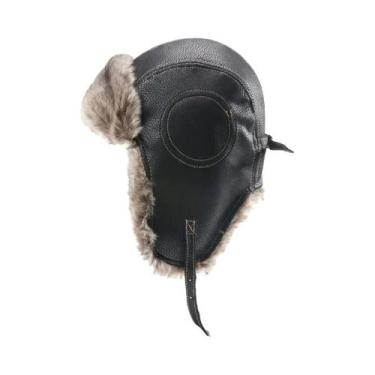 Imagem de Chapéu Bomber Masculino De Inverno Quente Com Pelo Sintético, Óculos D