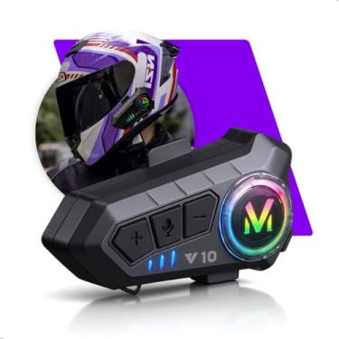 Imagem de Fone Bluetooth Para Capacete de moto Headset Bluetooth Rbg Intercomunicador Para Capacete Comunicador Bluetooth Para Moto Sem Fio