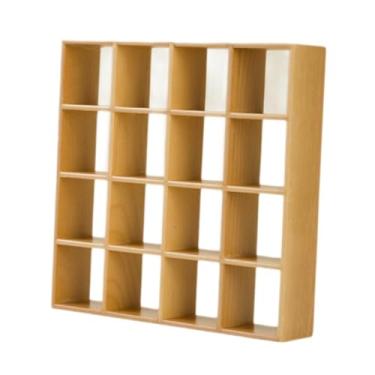 Imagem de Kokiya Estante de livros em miniatura para casa de bonecas na escala 1:12, brinquedo de mobília, mini prateleira de exibição para adereços fotográficos, Madeira