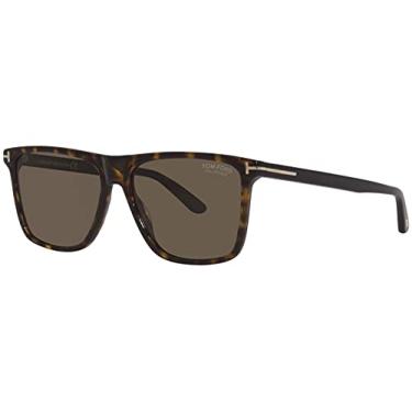 Imagem de Tom Ford Óculos de sol masculinos FLETHCER FT 0832 Dark Havana/Brown 57/15/145