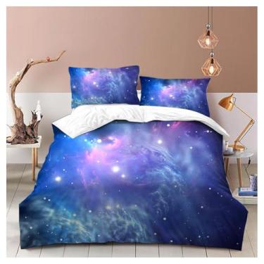 Imagem de SPXMQSS Conjunto de cama de casal, conjunto de edredom, cama de casal, cama de casal, conjunto de cama king size, cama de casal com 2 fronhas com zíper C 200 x 229 cm