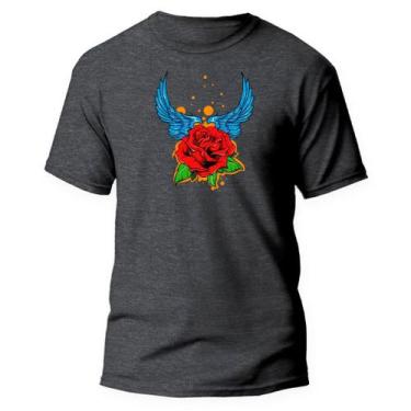 Imagem de Camiseta Algodão Premium Estampa Digital Anjo Rosa Azul - Pavesi, Graf