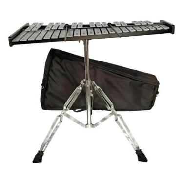 Imagem de Glockenspiel Profissional De 32 Notas Com Suporte Brinde - Mem