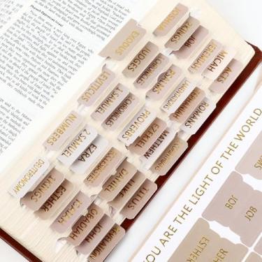 Imagem de Abas bíblicas laminadas (letras em relevo em folha dourada), abas de índice para mulheres e homens, divisórias cristãs de batismo, suprimentos de estudo para homens, fácil de ler e aplicar, 75 peças