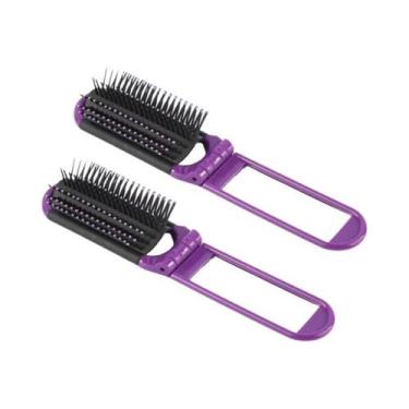 Imagem de Escova De Cabelo Mini Portátil Antiestática Com Espelho E Almofada De 