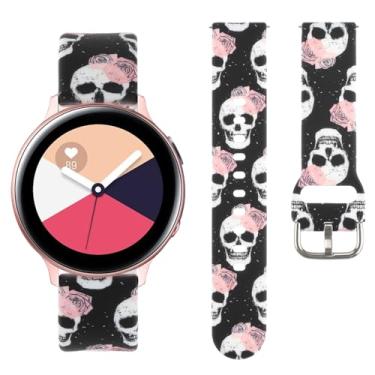 Imagem de Linda pulseira estampada com laço de leopardo compatível com Galaxy Watch 7 6 5 4/Active 2 de 40 mm e 44 mm/5 Pro/6 Classic de 47 mm/Watch 4 Classic, de silicone macio de 20 mm, com design de padrão