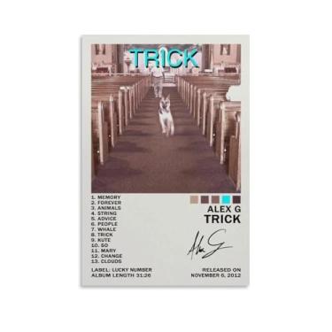 Imagem de YDIWUXQBN Alex G TRICK 1 Canvas Poster Wall Decorative Art Painting Living Room Bedroom Decoration Unframe-style08x12inch(20x30cm)