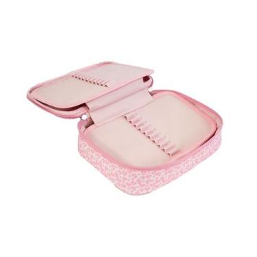 Imagem de Estojo Box 100 Pens 2 divisorias Cristal Lacinho - SABRA