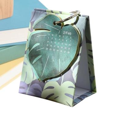 Imagem de Calendário De Mesa 2026 | Agenda 2026 Com Tema Folha E Pequeno Memorando - Agenda E Planejador Mensal | Para Escritório Casa Escola Sala De Aula Quarto E Viagem