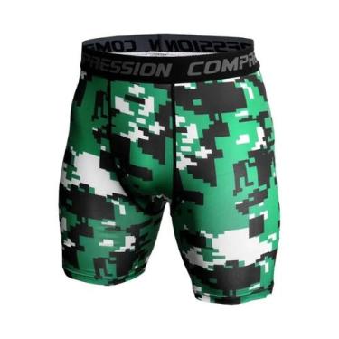 Imagem de Shorts De Compressão Masculinos Em Camuflagem Com Impressão 3D Para Mu