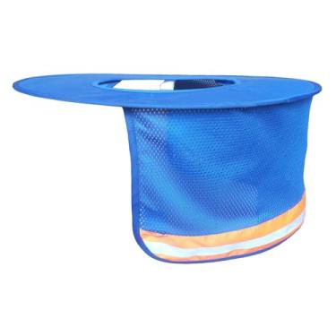 Imagem de Aba de capacete com protetor solar reflexivo para instalação em canteiros obras