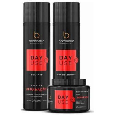 Imagem de Kit Shampoo Condicionador 250ml Mascara Borabella Reparação
