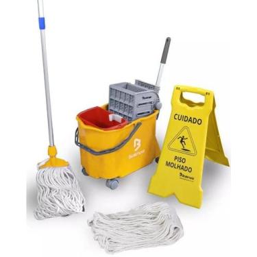 Imagem de Kit Doblô Flex 20 L Espremedor Lateral Bralimpia Amarelo