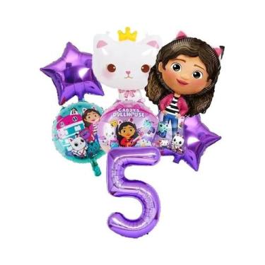 Imagem de Conjunto De Balões Gabby Dollhouse Para Meninas, Decoração De Festa De