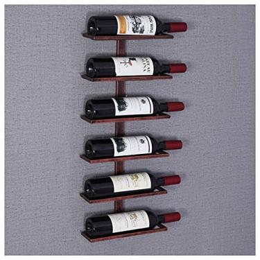 Imagem de HHHJQFAAT Prateleiras de vinho, suporte de exibição de garrafas de vinho de metal para cozinha, prateleira de vinho para decoração de bar/cozinha/armário, /2 garrafas ()