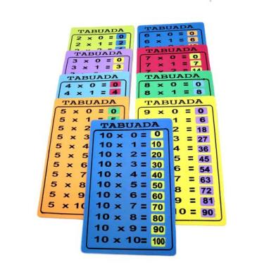 Imagem de Tabuada Com Resultados De Encaixe Em E.V.A - CRIATIVA MATERIAIS EDUCAT