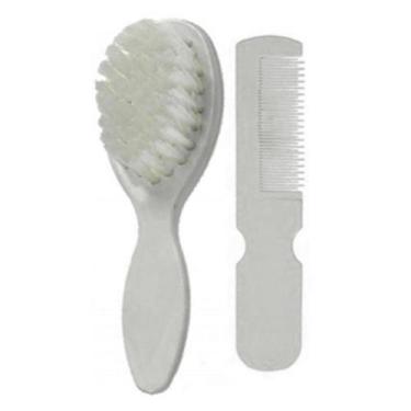 Imagem de Conjunto Banho Bebê Pente Escova Menino Menina Murano, Branco