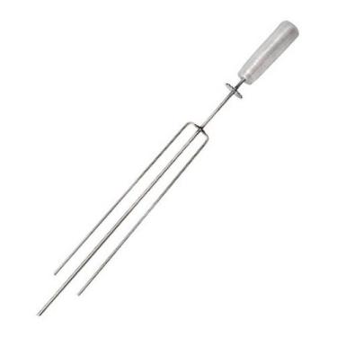 Imagem de Espeto Tridente Inox Rotativo Giratório P/churrasqueira - Fergold