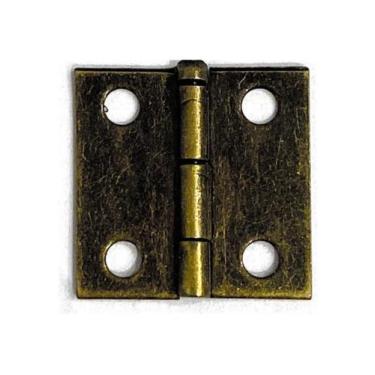 Imagem de 10 unidades Dobradiça de Chapa - Artesanato &amp Co., Ouro Velho