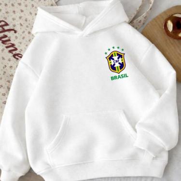 Imagem de Moletom Canguru Adulto Escudo Brasil 1002 Blusa De Frio Casaco Unissex