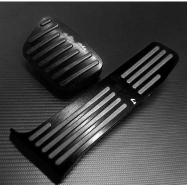 Imagem de GZBFTDH Conjunto de pastilhas de pedal para Toyota Rav4 2026, acessórios de carro de alumínio de desempenho antiderrapante, capas de pedal de freio e acelerador (preto)