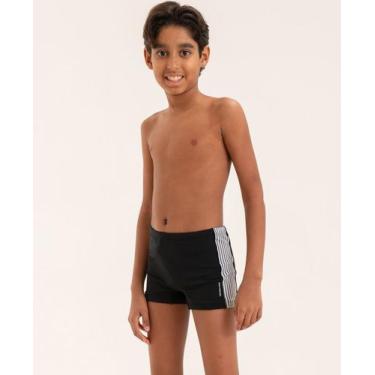 Imagem de Sunga Boxer Juvenil Recortes Estampa Grãos - APNEIA, Preto, M