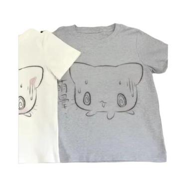 Imagem de Camiseta Feminina De Verão Casual Estampada Com Anime Y2K, Manga Curta