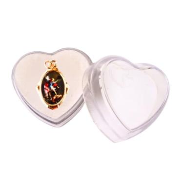 Imagem de Medalha Arcanjo São Miguel + caixa acrílica coração